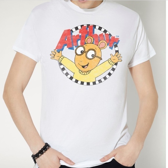 Arthur Licensed Graphic T-Shirt Tee Short Sleeve Unisex White Size XL NWT Gildan - Picture 1 of 8